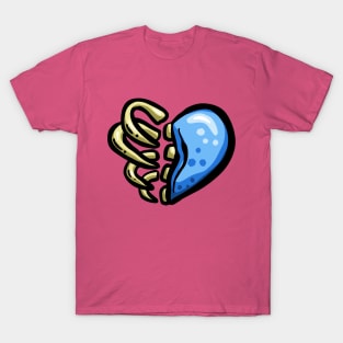 Zombie Love Heart Blue and Dead T-Shirt